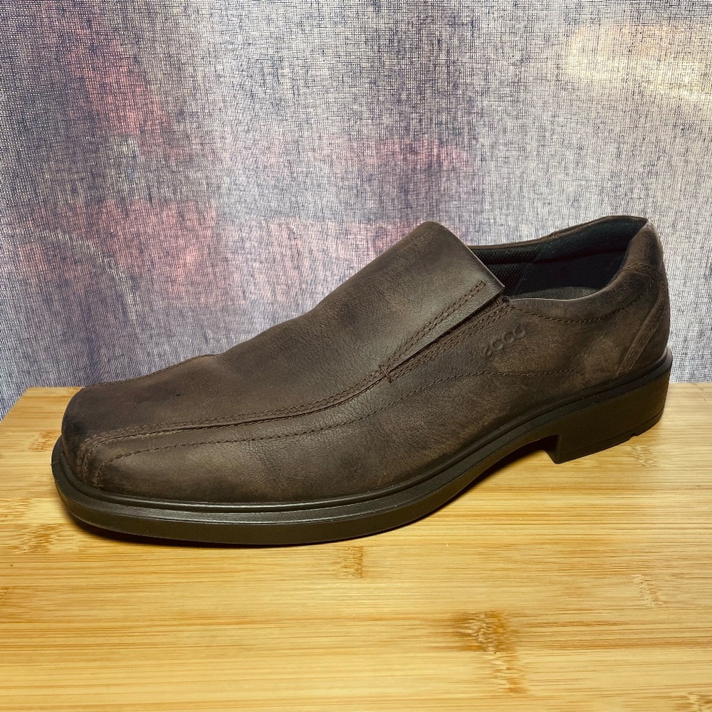 ECCO Helsinki 2 Shoes Brown Bicycle Toe Loafers 46 12 12.5 Dress Business Casual